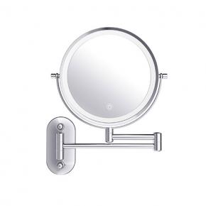 Wall mounted magnifying mirror